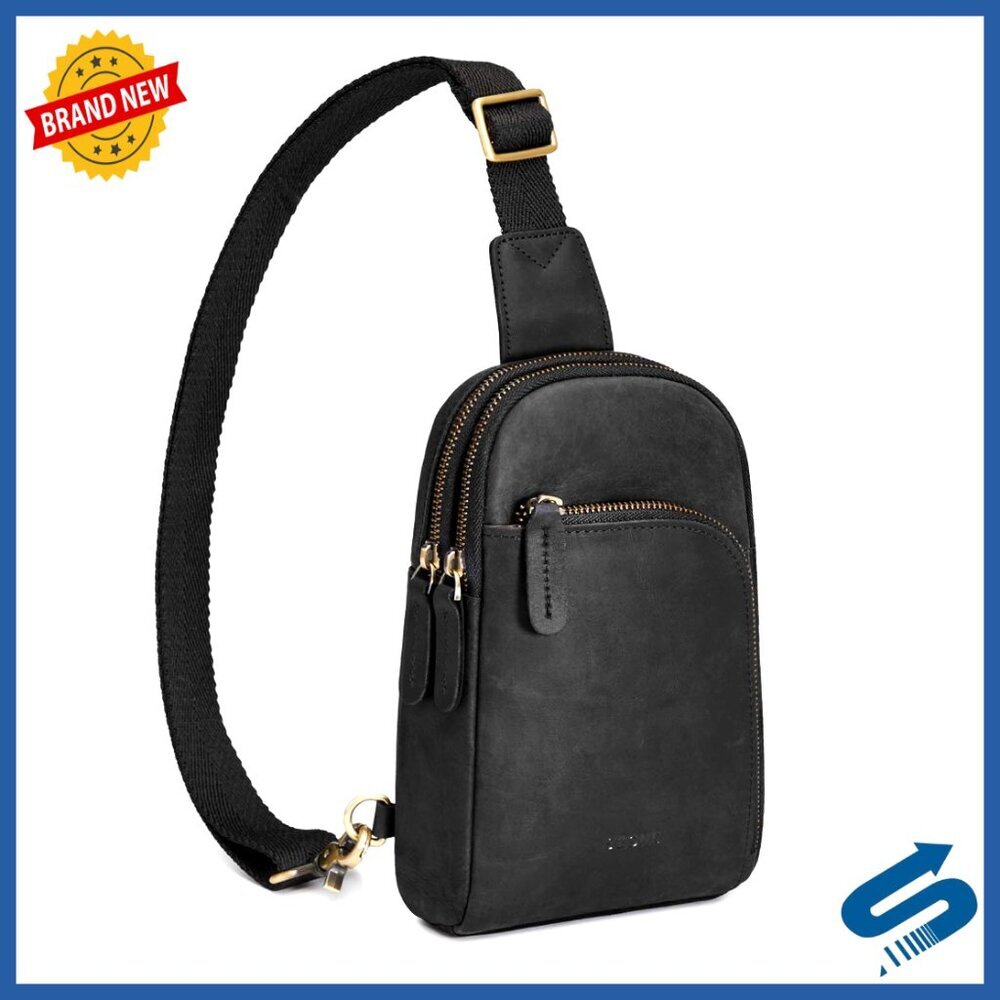 Genuine Leather RFID Blocking Sling Bag Crossbody Fanny Pack Women